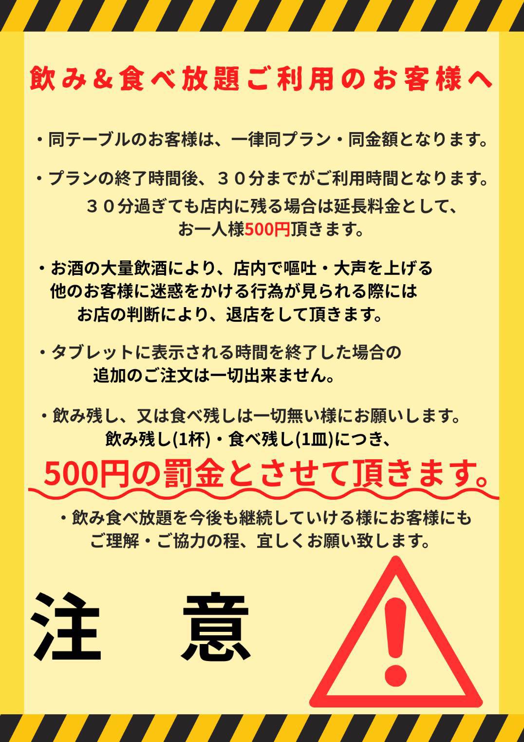 注意事項